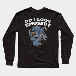 Funny Emu Bird Gifts, Funny Emo Music Quote Long Sleeve T-Shirt